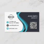 Carte De Visite Moderne Swirls Professionnel (Devant)