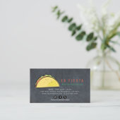 Carte de visite moderne Taco Chalkboard pour les m (Debout devant)