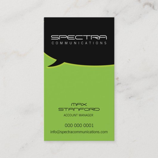 CARTE DE VISITE MODERNE :: talk bulle 9P (Devant)