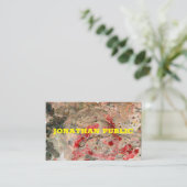 Carte De Visite Moderne tendance Abstrait Rouge Brown Modèle (Debout devant)