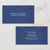 Carte De Visite Moderne tendance Bleu élégant (Devant / Derrière)