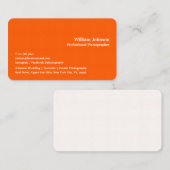 Carte De Visite Moderne tendance Chic Orange Carrés personnalisés (Devant / Derrière)