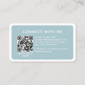 Carte De Visite Moderne, tendance, Code QR, Salon (Dos)