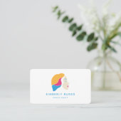 Carte De Visite Moderne, tendance, Code QR, Salon, Logo Femmes (Debout devant)