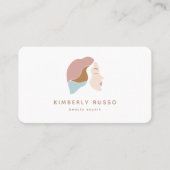 Carte De Visite Moderne, tendance, Code QR, Salon, Logo Femmes (Devant)