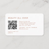 Carte De Visite Moderne, tendance, Code QR, Salon, Logo Femmes (Dos)