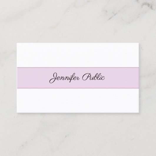 Carte De Visite Moderne tendance Créatif Simple Professionnel Plat (Devant)