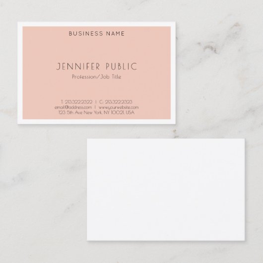 Carte De Visite Moderne tendance Créative Simple Design Modèle (Devant / Derrière)