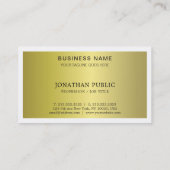 Carte De Visite Moderne tendance Design élégant Luxe Plastique (Dos)