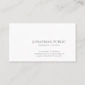 Carte De Visite Moderne tendance Design simple Modèle élégant (Devant)