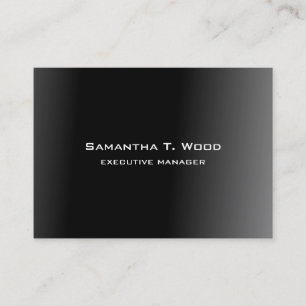 Carte De Visite Moderne tendance Elegant Black Grey Directeur exéc