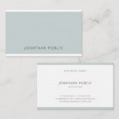 Carte De Visite Moderne tendance Elégant Bleu Vert Simple Modèle (Devant / Derrière)