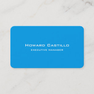 Carte De Visite Moderne tendance Elegant Blue White Manager