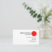Carte De Visite Moderne tendance Elégant contemporain Rouge Blanc (Debout devant)