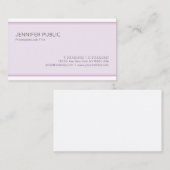 Carte De Visite Moderne tendance Elégant Couleur Propre Plat Luxe (Devant / Derrière)