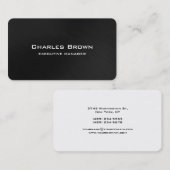 Carte De Visite Moderne tendance Elégant Gray White Manager (Devant / Derrière)