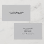 Carte De Visite Moderne tendance Élégant gris clair (Devant / Derrière)