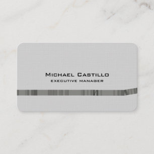 Carte De Visite Moderne tendance Élégant gris clair minimaliste