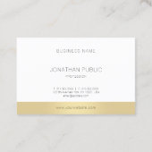 Carte De Visite Moderne tendance Elegant Or Simple Design Modèle (Dos)