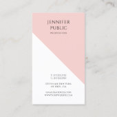 Carte De Visite Moderne tendance Elégant Rose Bleu Modèle simple (Dos)