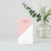 Carte De Visite Moderne tendance Elégant Rose Bleu Modèle simple (Debout devant)