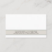 Carte De Visite Moderne tendance Élégant Simple Chic Professionnel (Dos)