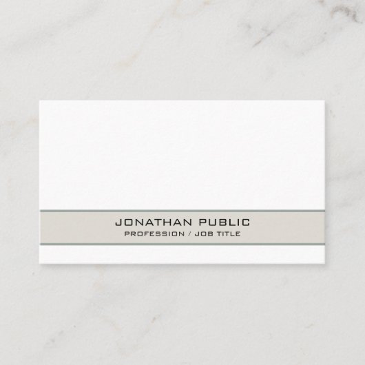 Carte De Visite Moderne tendance Élégant Simple Chic Professionnel (Devant)
