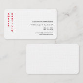 Carte De Visite Moderne tendance Élégant Simple Linge Premium (Devant / Derrière)