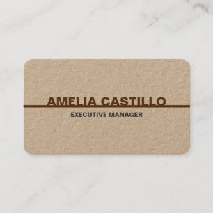 Carte De Visite Moderne tendance élégant Simple Premium Kraft