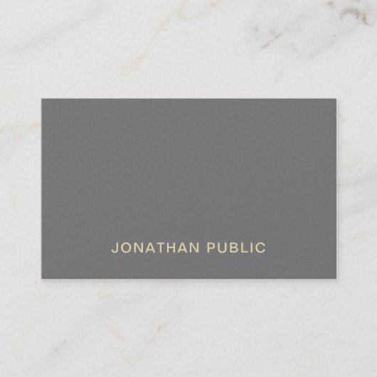 Carte De Visite Moderne tendance Élégant Simple Professionnel Luxe (Devant)