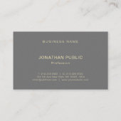 Carte De Visite Moderne tendance Élégant Simple Professionnel Luxe (Dos)
