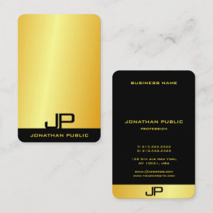 Carte De Visite Moderne tendance et élégant Monogram Faux Gold M