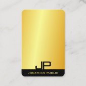 Carte De Visite Moderne tendance et élégant Monogram Faux Gold Mod (Devant)