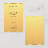 Carte De Visite Moderne tendance Faux Gold Elégant Simple Modèle (Devant / Derrière)