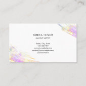 Carte De Visite Moderne tendance Faux Opal Stone Professional Élég (Dos)