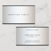 Carte De Visite Moderne tendance Glamor Professional Creative Plai (Devant / Derrière)