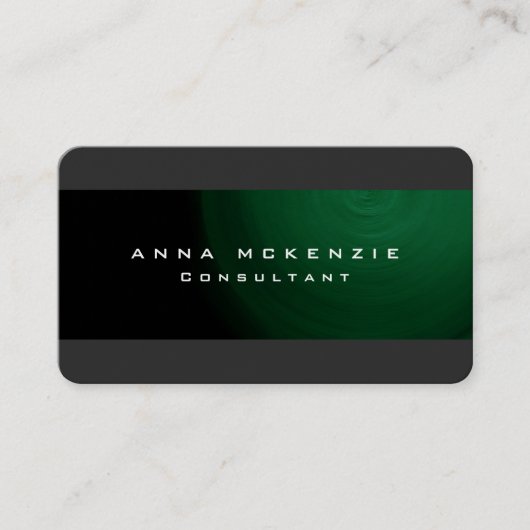 Carte De Visite Moderne tendance Green Grey Unique tendance Creati (Devant)