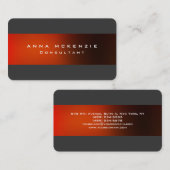 Carte De Visite Moderne tendance gris rouge Unique tendance créati (Devant / Derrière)