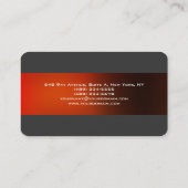 Carte De Visite Moderne tendance gris rouge Unique tendance créati (Dos)