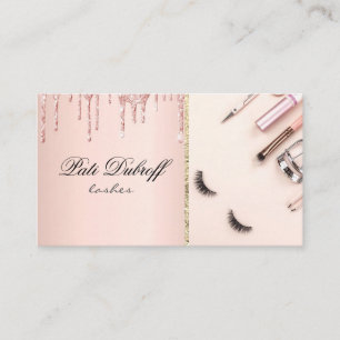 Carte De Visite Moderne tendance lashes or girly brush rose rousse