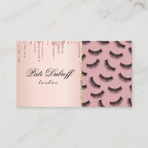 Carte De Visite Moderne tendance lashes or girly brush rose rousse