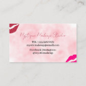 Carte De Visite moderne tendance lèvres beauté maquillage artiste (Dos)