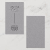 Carte De Visite Moderne tendance minimal élégant gris haut de gamm (Devant / Derrière)