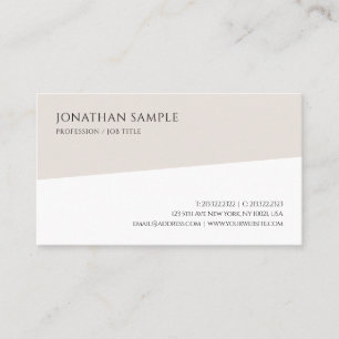 Carte De Visite Moderne tendance minimaliste Plain Professional Ch