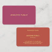 Carte De Visite Moderne tendance Modèle sophistiqué professionnel (Devant / Derrière)