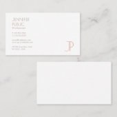 Carte De Visite Moderne tendance Monogram Modèle personnalisé (Devant / Derrière)