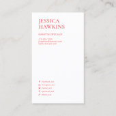 Carte De Visite Moderne tendance Monogramme moderne Médias sociaux (Devant)