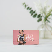 Carte De Visite Moderne tendance photo coach personnel (Debout devant)