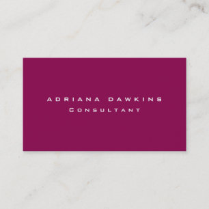 Carte De Visite Moderne tendance Plain Simple Professionnel