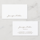 Carte De Visite Moderne tendance Professional Cute Clean Plain (Devant / Derrière)